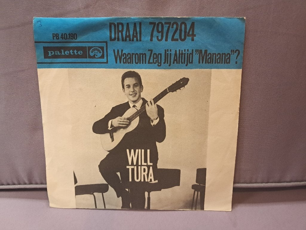 45t. Will Tura - Waarom Zeg Jij Altijd "Manana"?. ex, Gebruikt, Originele persing, 7 inch, Ophalen of Verzenden