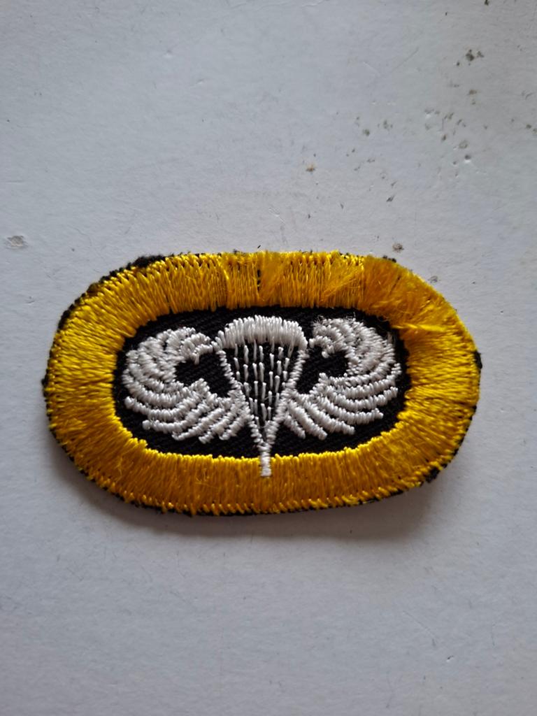 US oval met machinaal geborduurde parawing, Ophalen of Verzenden, Landmacht, Amerika, Embleem of Badge