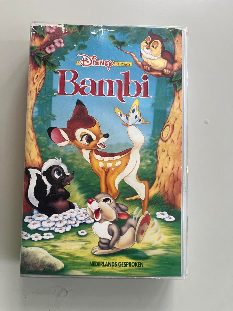 Disney Bambi VHS - Nederlands Gesproken, Alle leeftijden, Ophalen of Verzenden, Gebruikt, Tekenfilm