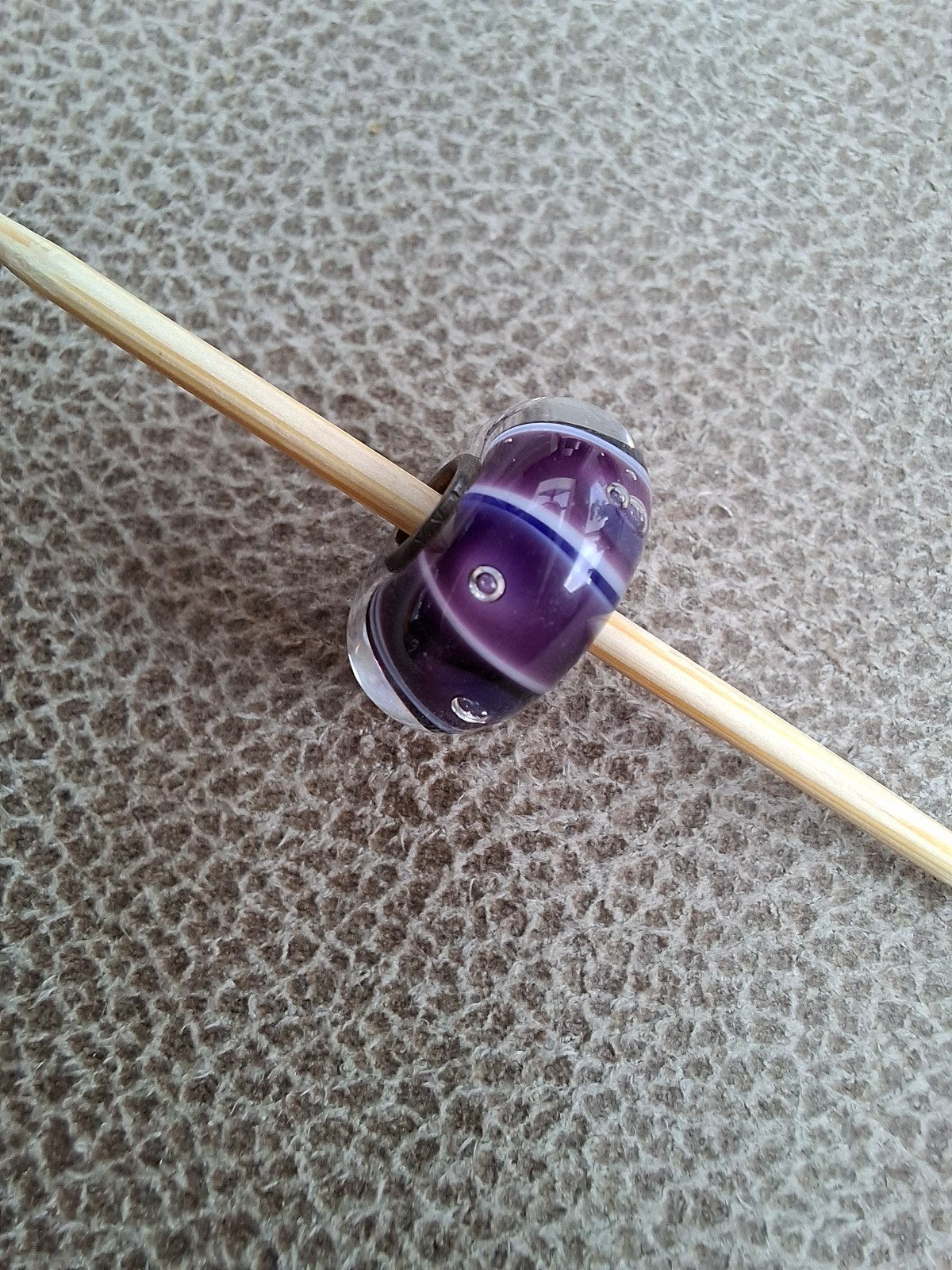 Trollbeads kraal paars, Sieraden, Tassen en Uiterlijk, Glas of Kristal, Ophalen of Verzenden, Zo goed als nieuw, Trollbeads