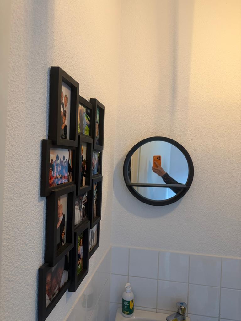 Fotolijst - Zwart, Minder dan 50 cm, Rond, Ophalen of Verzenden, Zo goed als nieuw