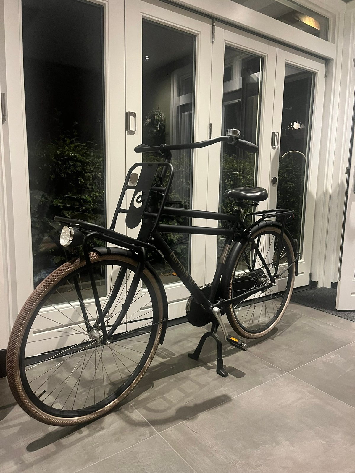 Cortina herenfiets met voordrager zonder krat., Terugtraprem, Gebruikt, 53 tot 57 cm, Ophalen