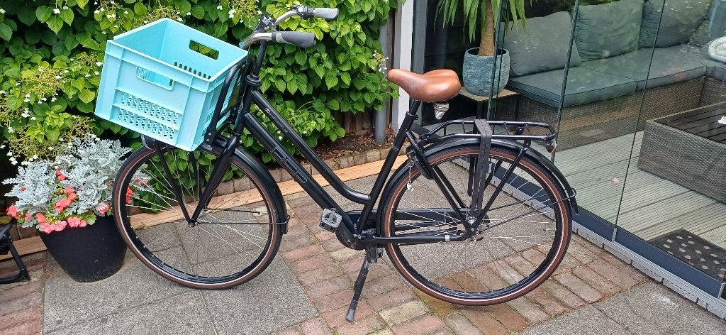 Te koop BSP Metropolis meisjesfiets 28 inch in matzwart, Fietsen en Brommers, Fietsen | Dames | Damesfietsen, Terugtraprem, Gebruikt