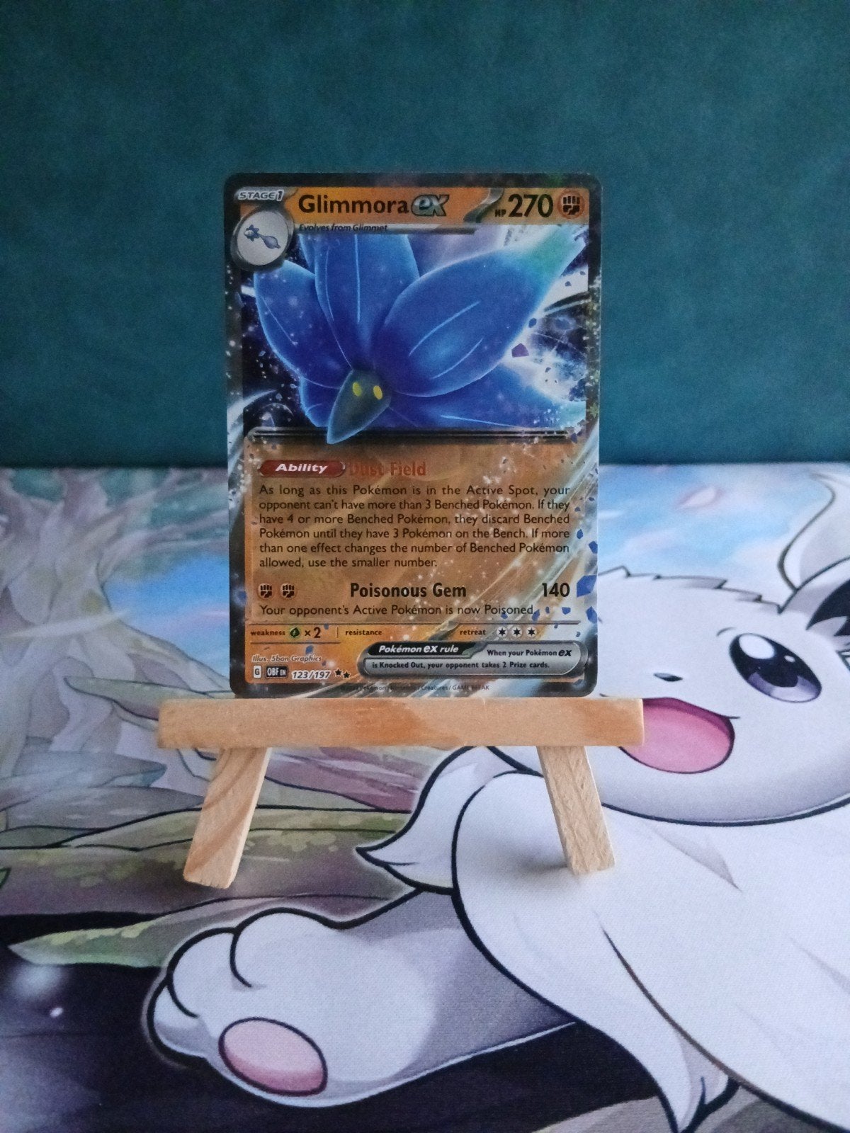 Glimmora Ex #123/197 Pokémon Obsidian Flames, Verzenden, Nieuw, Losse kaart, Foil