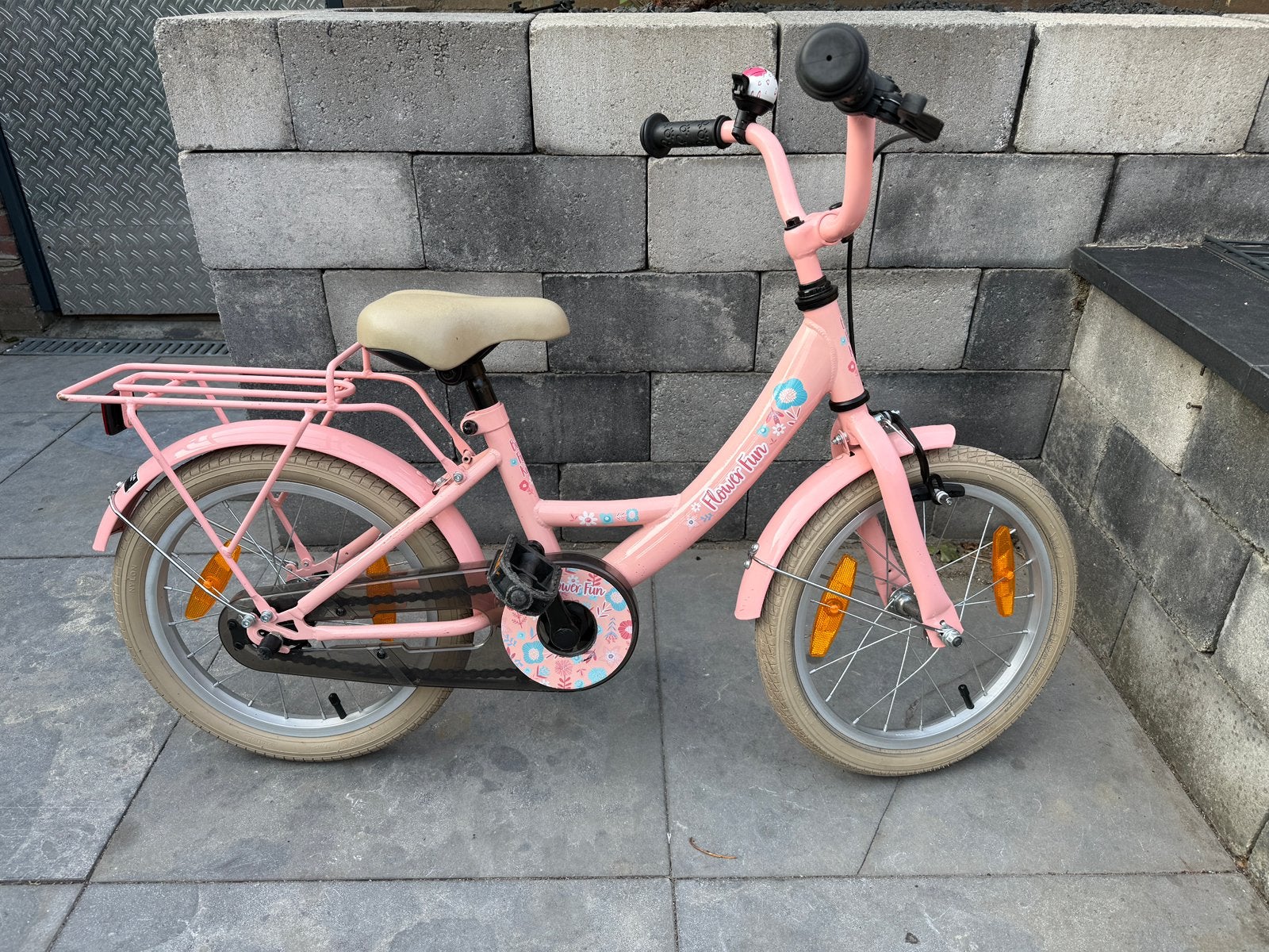 ZGAN meisjes fiets 16 inch, Ophalen, Zo goed als nieuw, 16 inch, Handrem