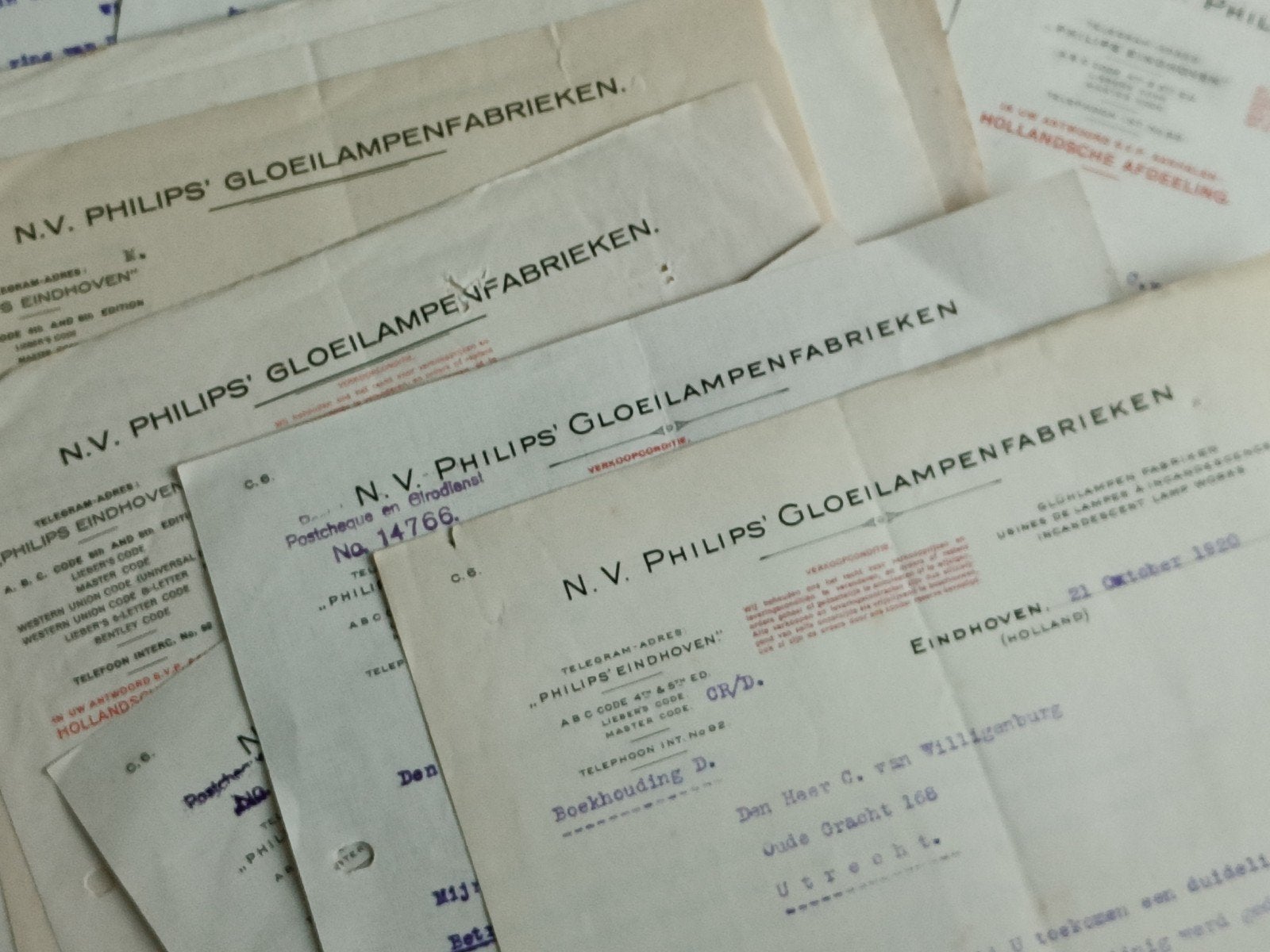 1920, PHILIPS, KAVEL 33 STUKS BRIEVEN., Ophalen of Verzenden, Gebruikt, Overige typen