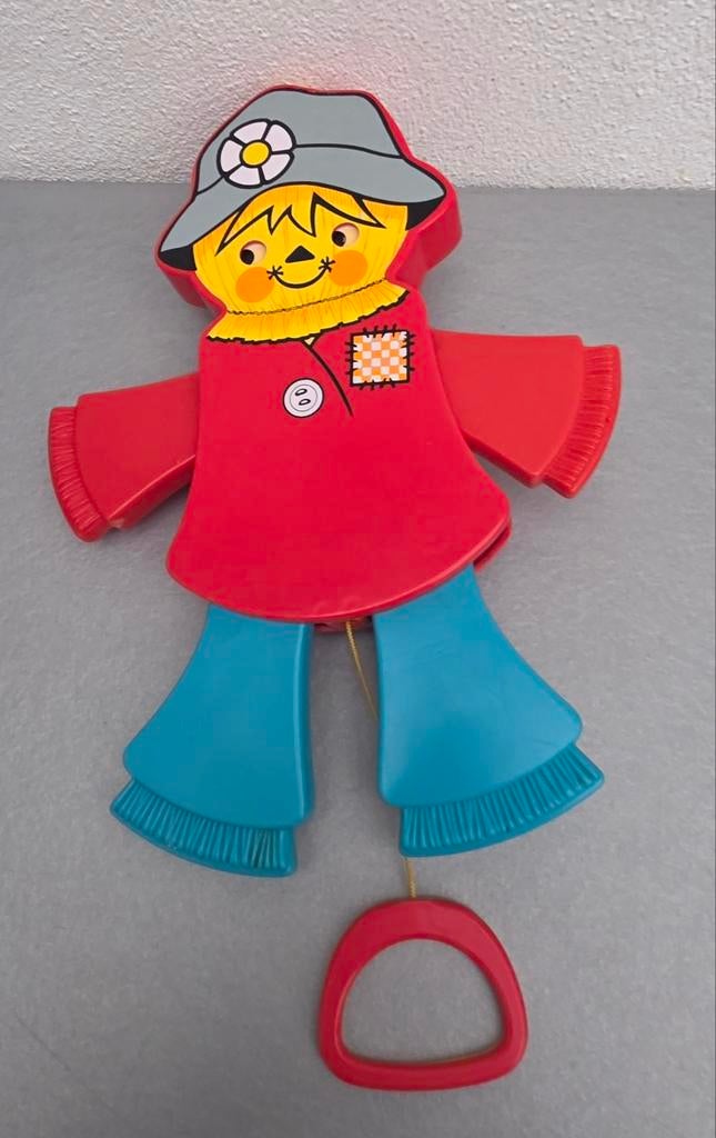 Vintage Fisher price kunstof  trekpop vogelverschrikker, Ophalen of Verzenden, Overige typen