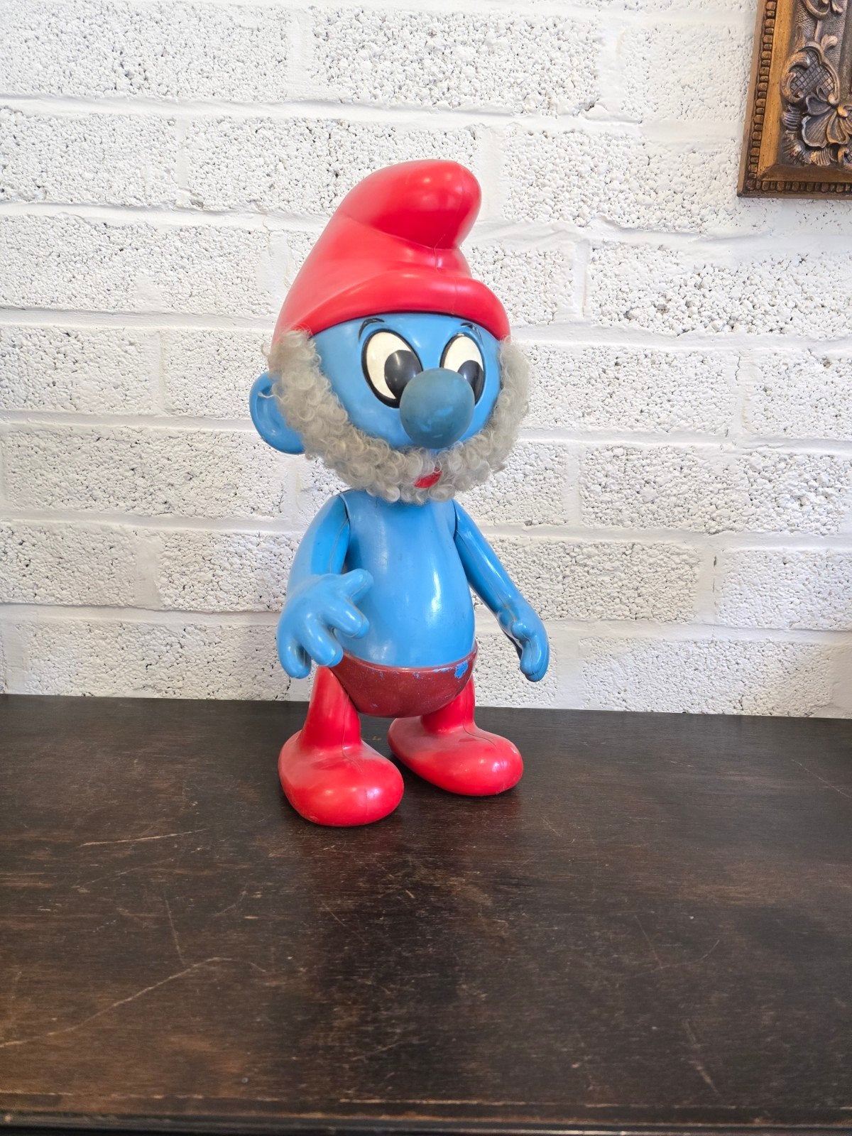 retro/ vintage grote smurf +50cm, Verzamelen, Ophalen of Verzenden, Gebruikt