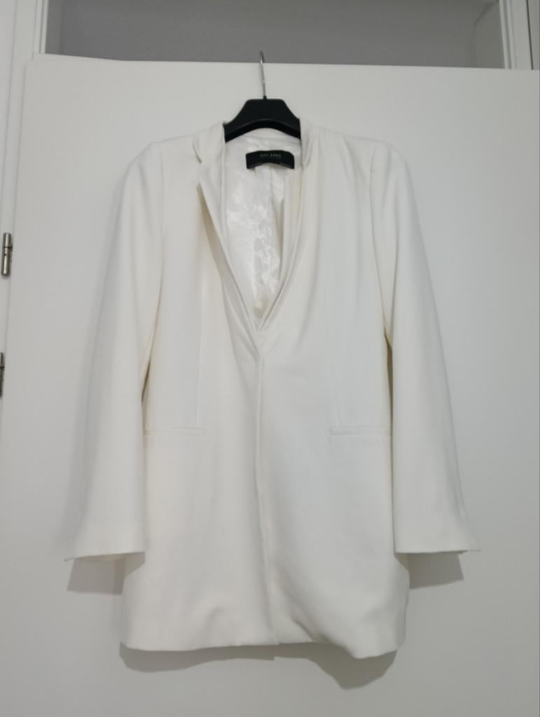 Witte blazer van Zara, maat M, Maat 38/40 (M), Ophalen of Verzenden, Zo goed als nieuw, Jasje