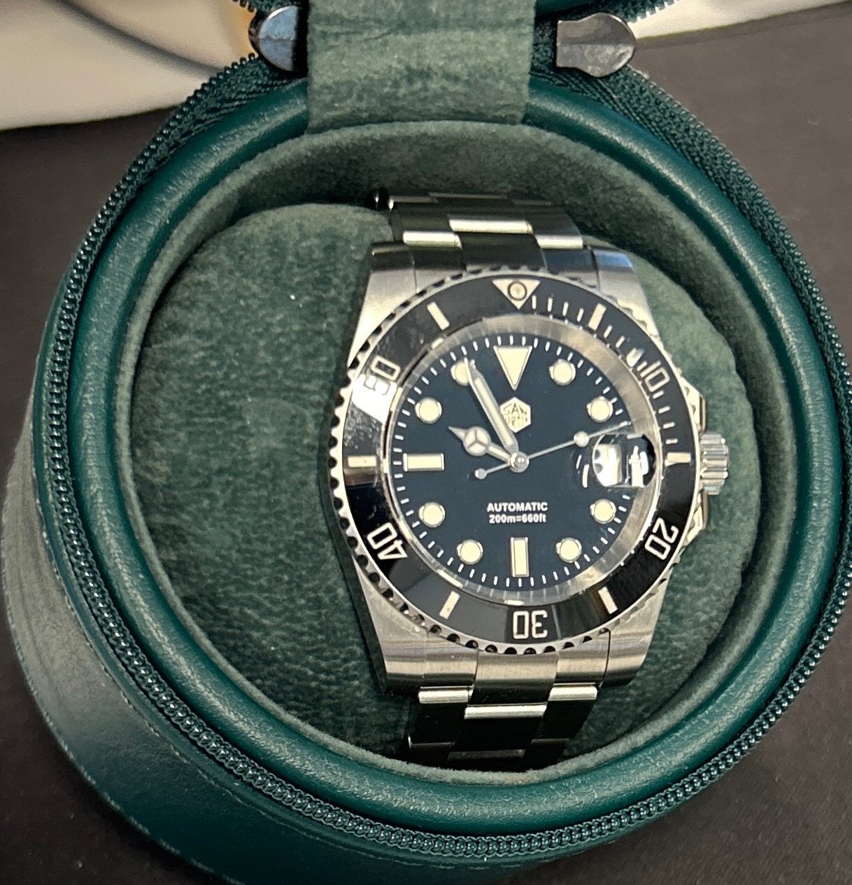 San Martin SN0017G-D Submariner Homage Horloge, Sieraden, Tassen en Uiterlijk, Horloges | Heren, Overige merken, Staal, Staal