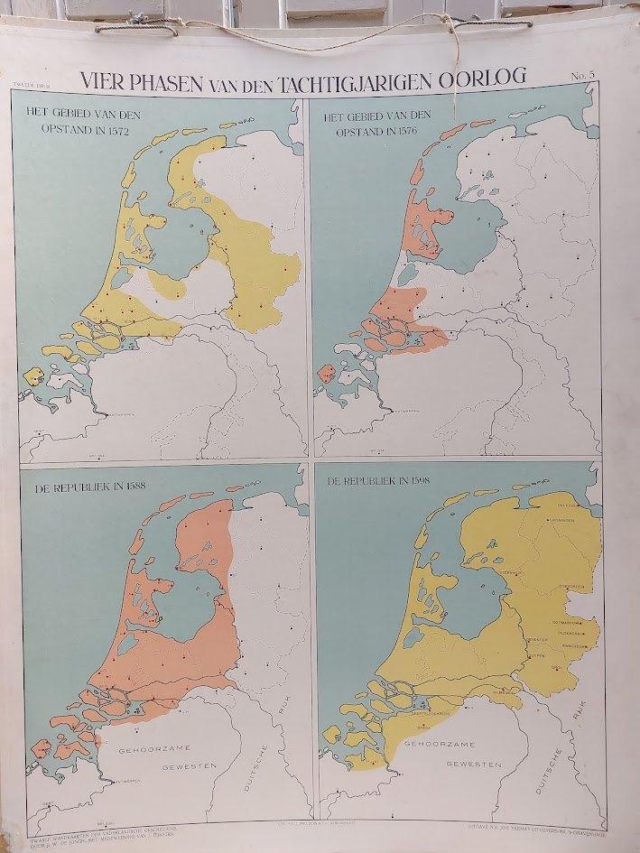 Historische schoolkaart Tachtigjarigen Oorlog, Ophalen, Geschiedenis