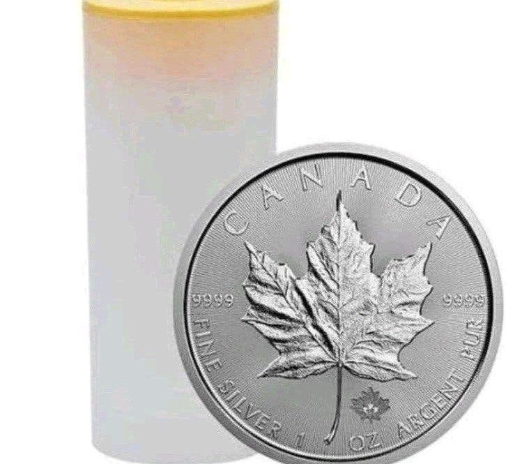 Zilveren Canadese Maple Leaf munt 1 oz 24x, Ophalen of Verzenden, Zilver