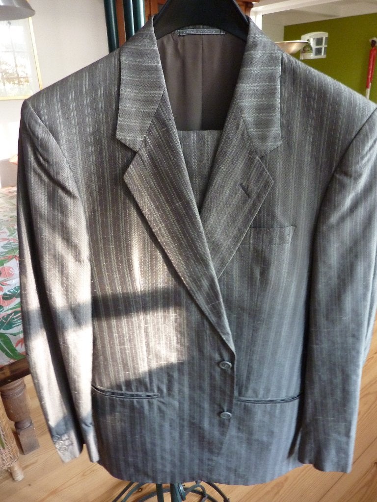 Marcello Milanelli Zuiver Zijden Kostuum2 , mt 50., Kleding | Heren, Ophalen of Verzenden, Zo goed als nieuw, Maat 48/50 (M)