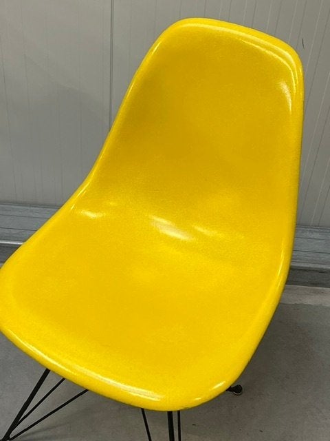 Eames DSR Eiffel eetkamerstoelen 2x vintage geel prijs p/st, Gebruikt, Twee, Overige kleuren, .