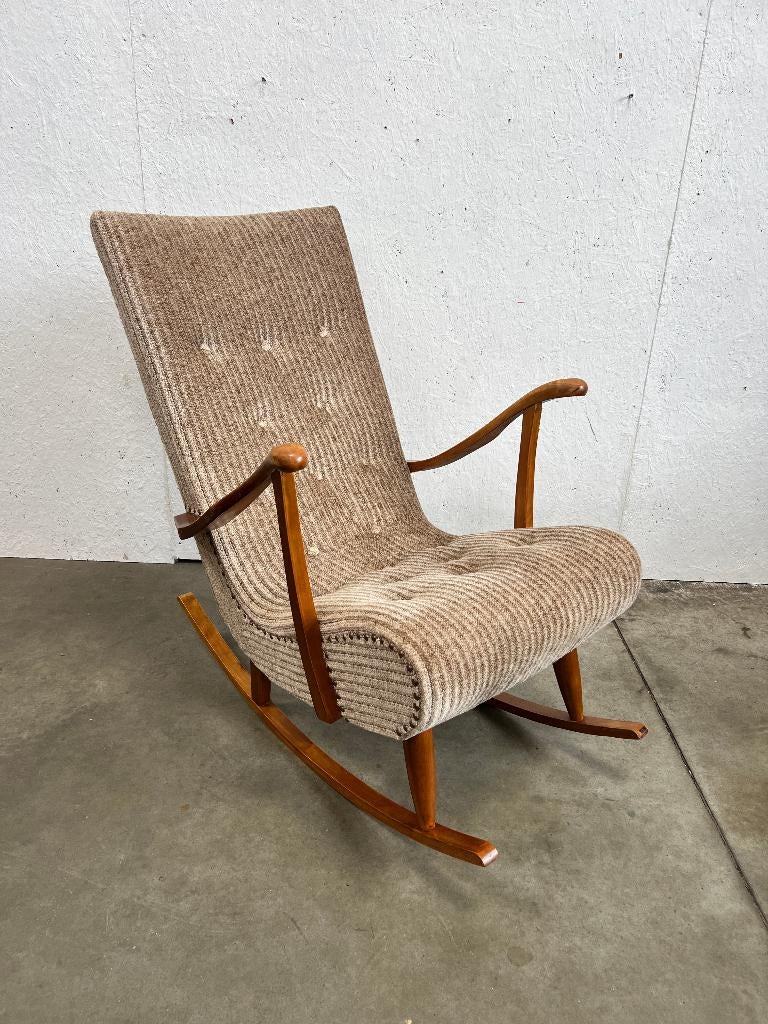 Vintage Schommelstoel, Teakhout, Zweden 1950's, Huis en Inrichting, Stoelen, Ophalen, Vintage, Midcentury, Scandinavisch, MCM, Design