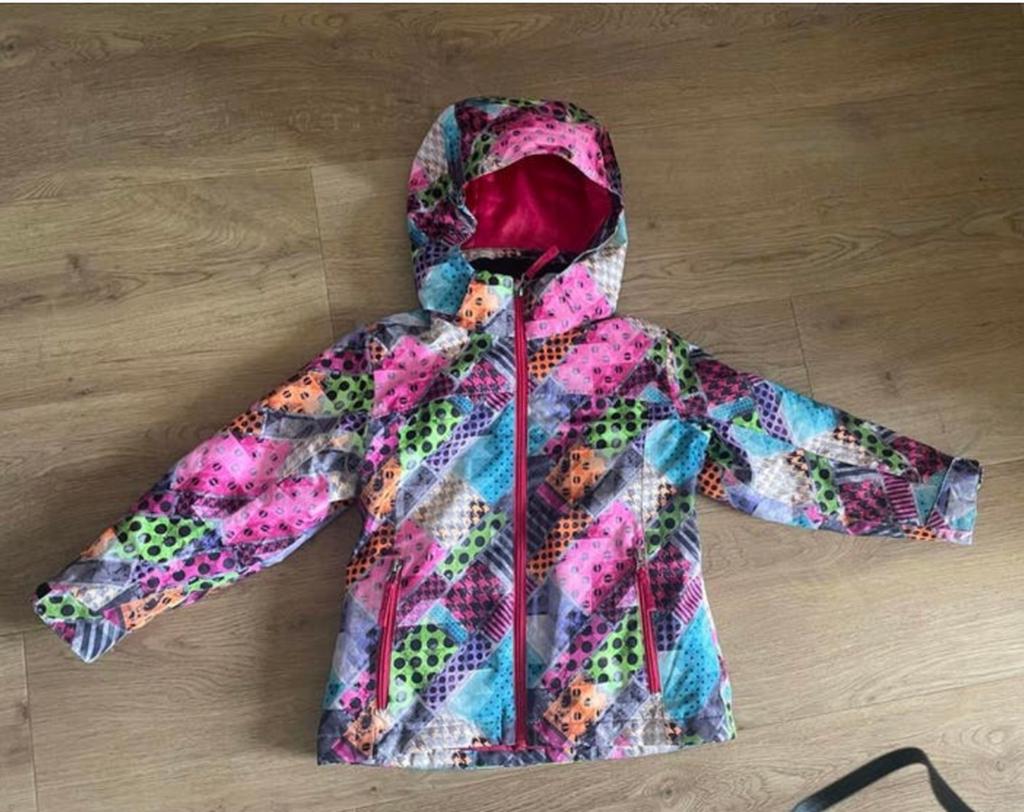 Kleurrijke ski-jas maat 116, Ophalen of Verzenden, Zo goed als nieuw, Maat 38/40 (M), Jack