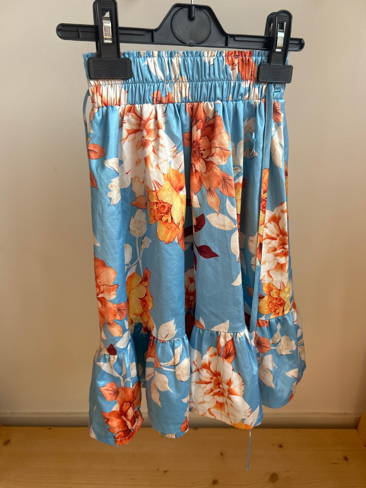 Le Chic meisjesrok maat 98 - Blauw met bloemenprint, Kinderen en Baby's, Ophalen of Verzenden, Zo goed als nieuw, Meisje, Jurk of Rok