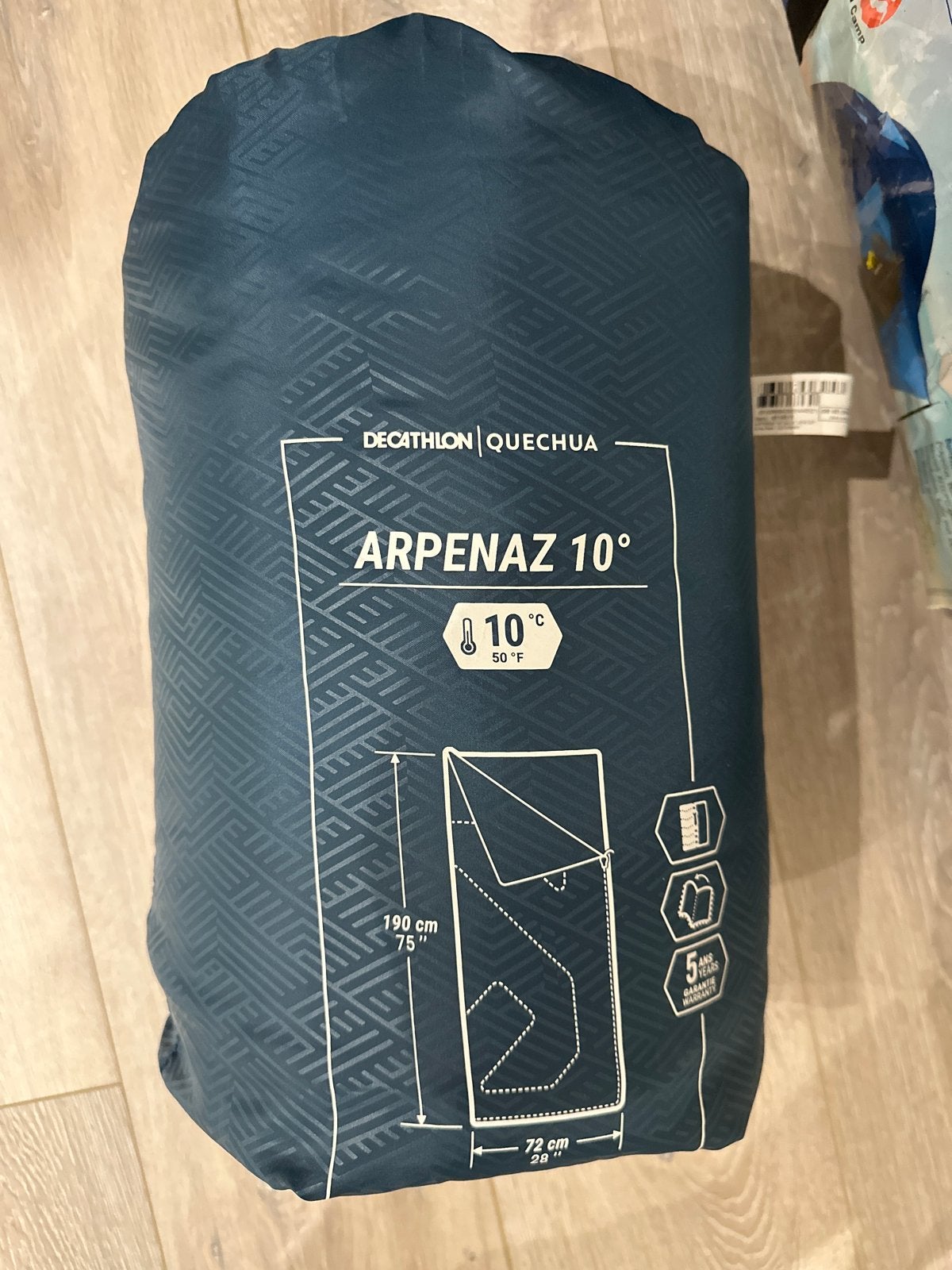 Decathlon Quechua Arpenaz 10 Slaapzak, Caravans en Kamperen, Ophalen, Zo goed als nieuw