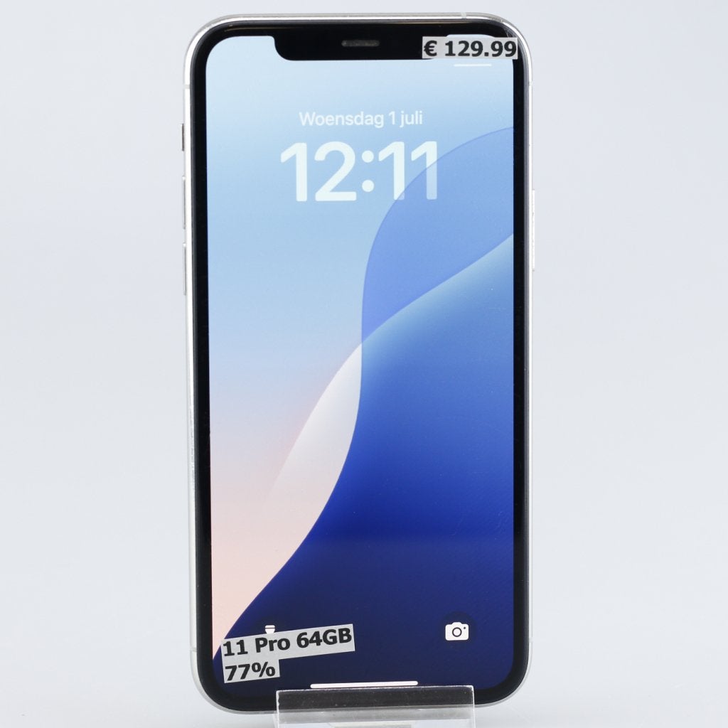 iPhone 11 Pro 64GB Wit Batt 77%, Telecommunicatie, Mobiele telefoons | Apple iPhone, Apple, Zo goed als nieuw, Support@apple.com