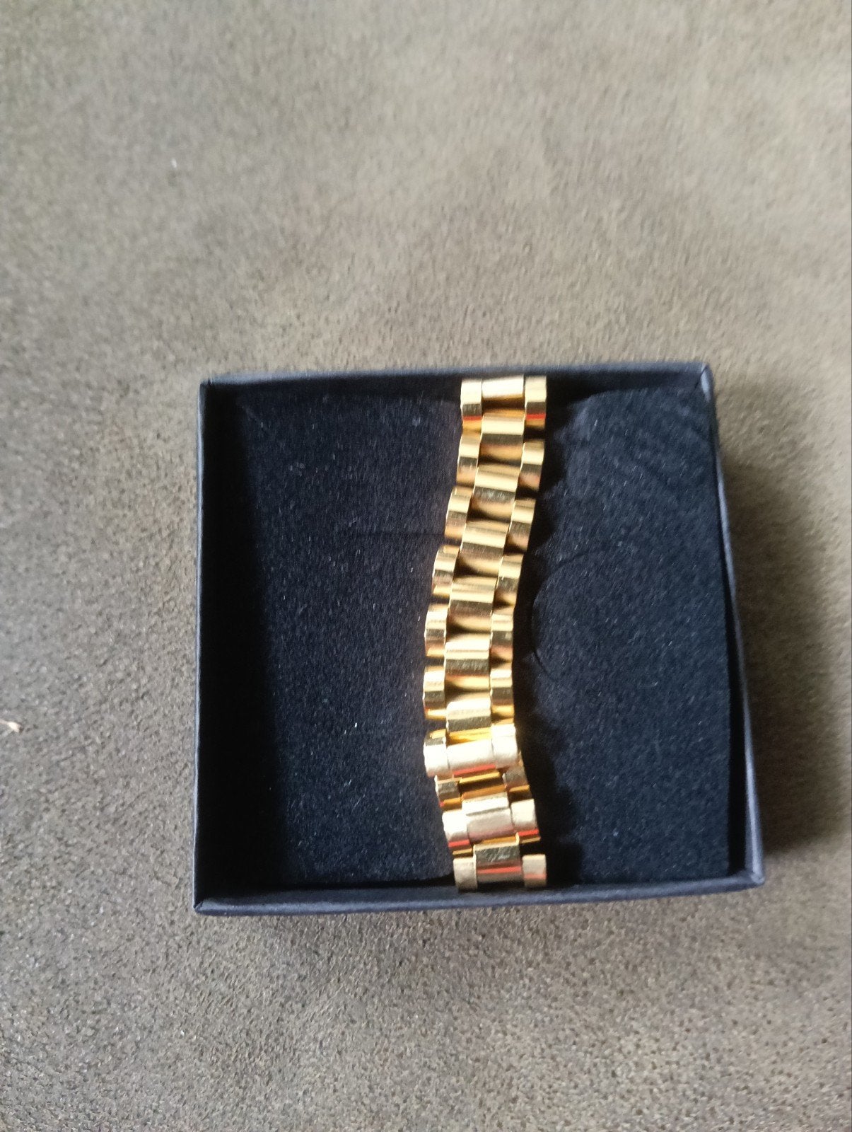 Goud Kleurige Heren Armband - Roestvrij Staal, Sieraden, Tassen en Uiterlijk, Armbanden, Ophalen of Verzenden, Nieuw, Goud, Staal