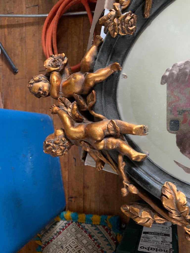 vergulde spiegel geslepen glas, Ophalen