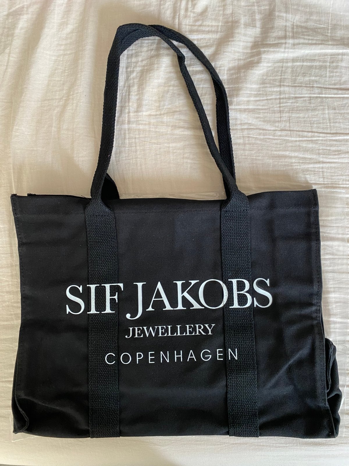 NIEUW Sif Jakobs tote bag zwart met logo, Ophalen of Verzenden, Nieuw, Zwart, Shopper