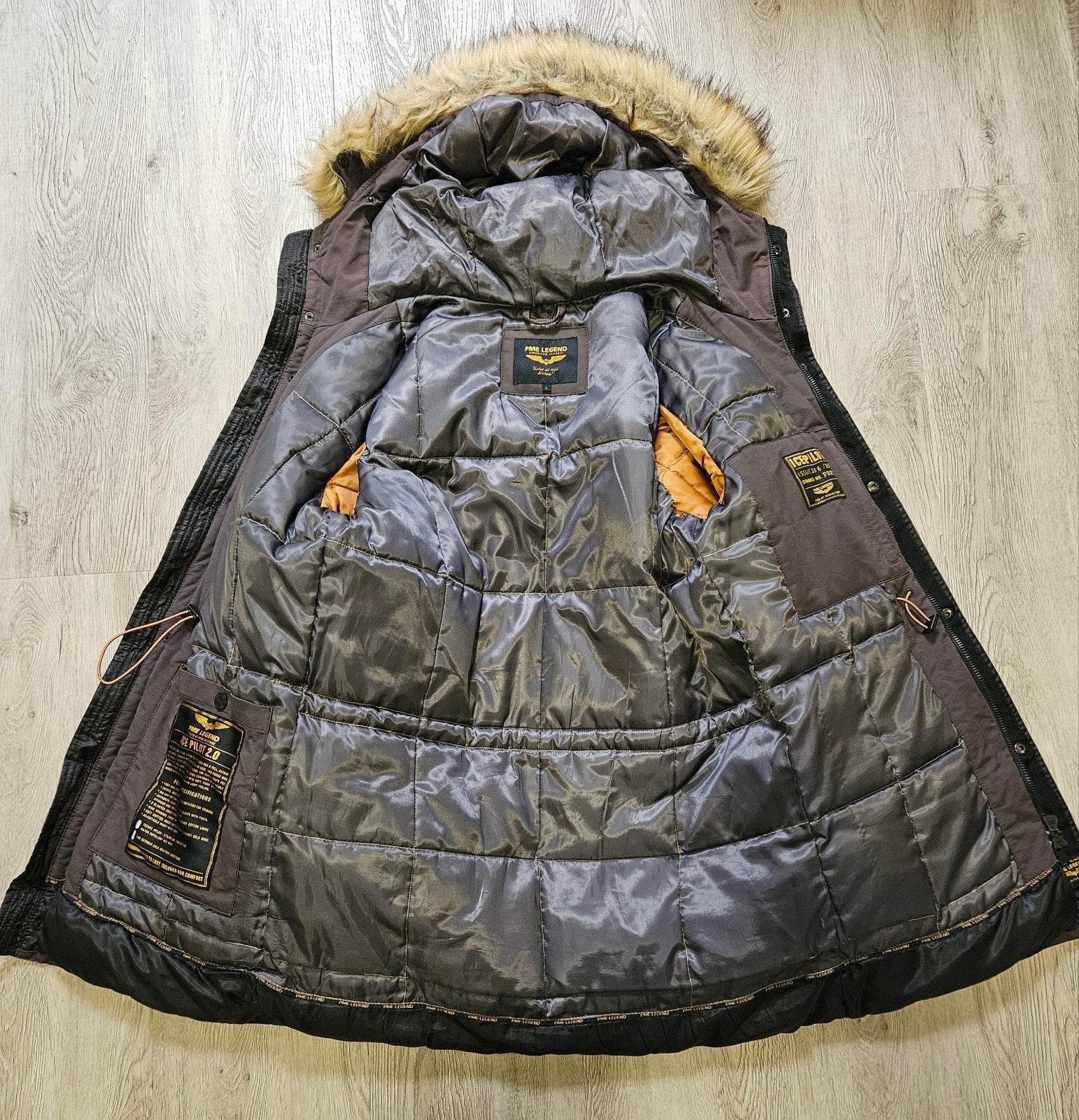 PME Legend ice pilot 2.0 zeer warme parka winterjas (L), Kleding | Heren, Maat 52/54 (L), Bruin, ., Ophalen of Verzenden