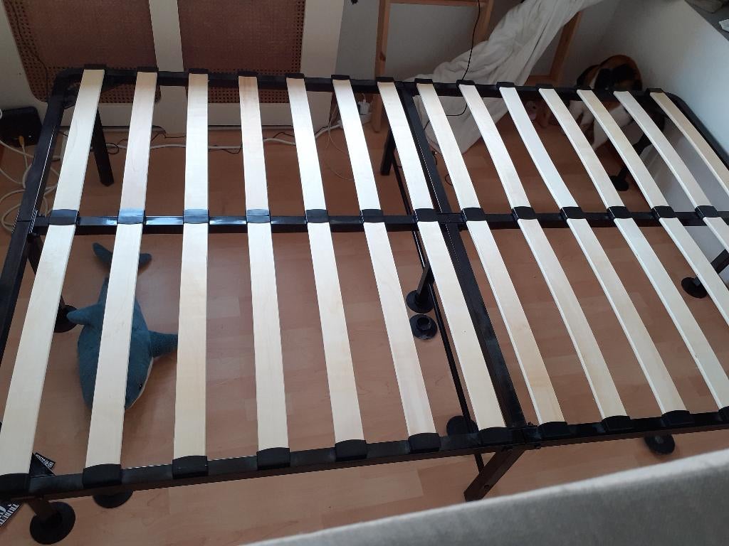 Twijfelaar, ledikant incl. matras, Ophalen, Zwart, Zo goed als nieuw, Twijfelaar