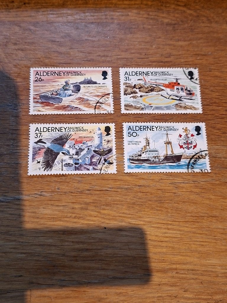 Alderney gestempeld - nr. 50 51 52 53, Ophalen of Verzenden, Gestempeld