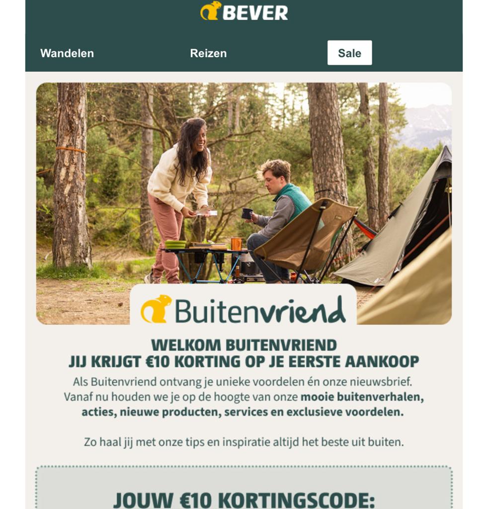 10 euro korting Bever sport met kortingscode, Eén persoon, Kortingskaart