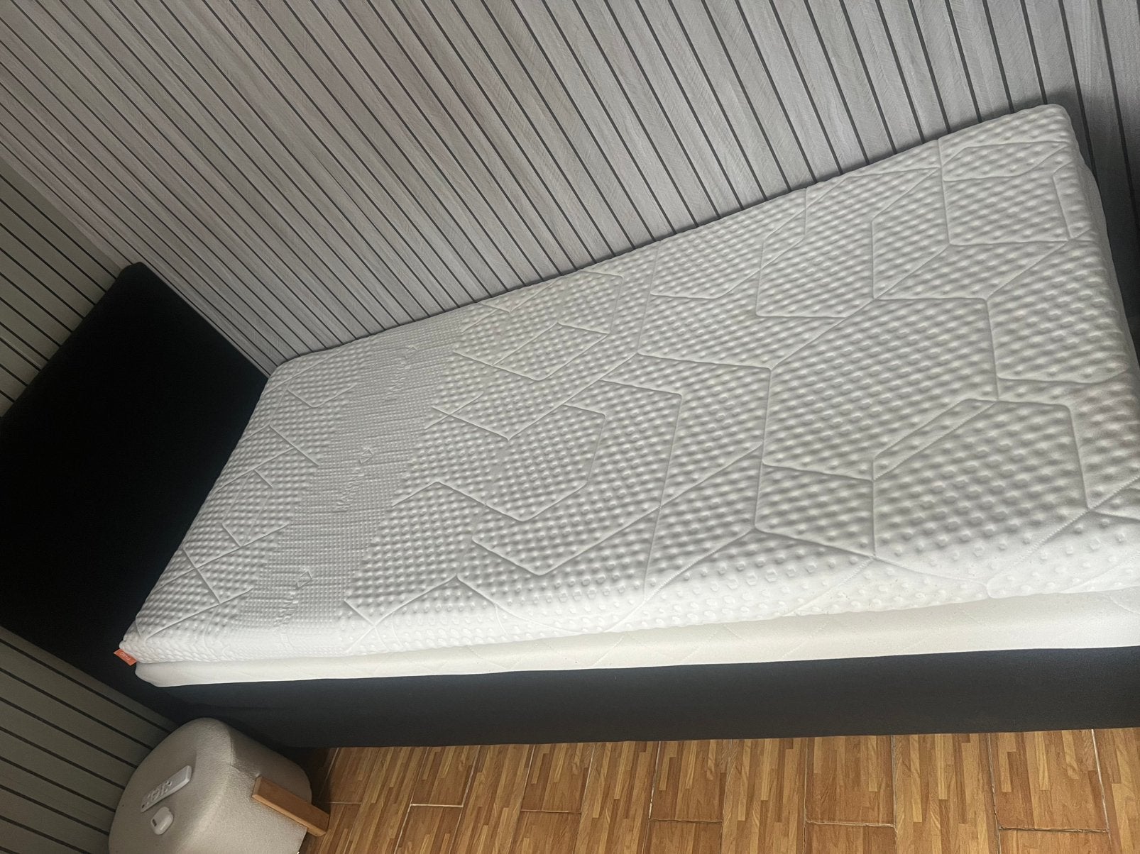 Nette boxspring met emma topper, Ophalen, Eenpersoons, Zo goed als nieuw, 80 cm