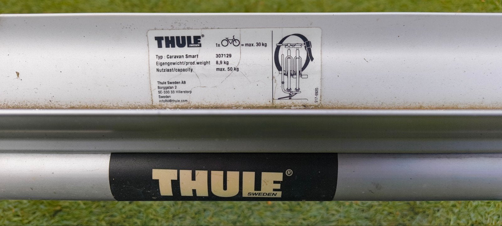 Thule Caravan Smart kantelbare fietsendrager voor caravan, Ophalen, Gebruikt