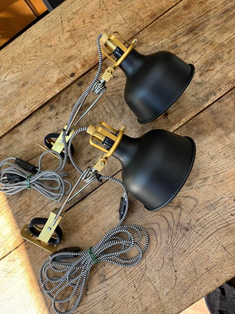 2 stuks Ikea Ranarp lampen zwart, Huis en Inrichting, Lampen | Wandlampen, Ophalen, Zo goed als nieuw