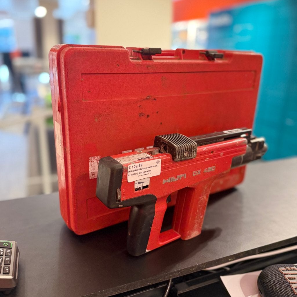 Hilti DX450 Kruitschiethamer | In koffer | Met garantie, Hilti, Gebruikt, Support@hilti.com, Hilti Corporation, Feldkircher Strasse 100, 
9494 Schaan
Liechtenstein