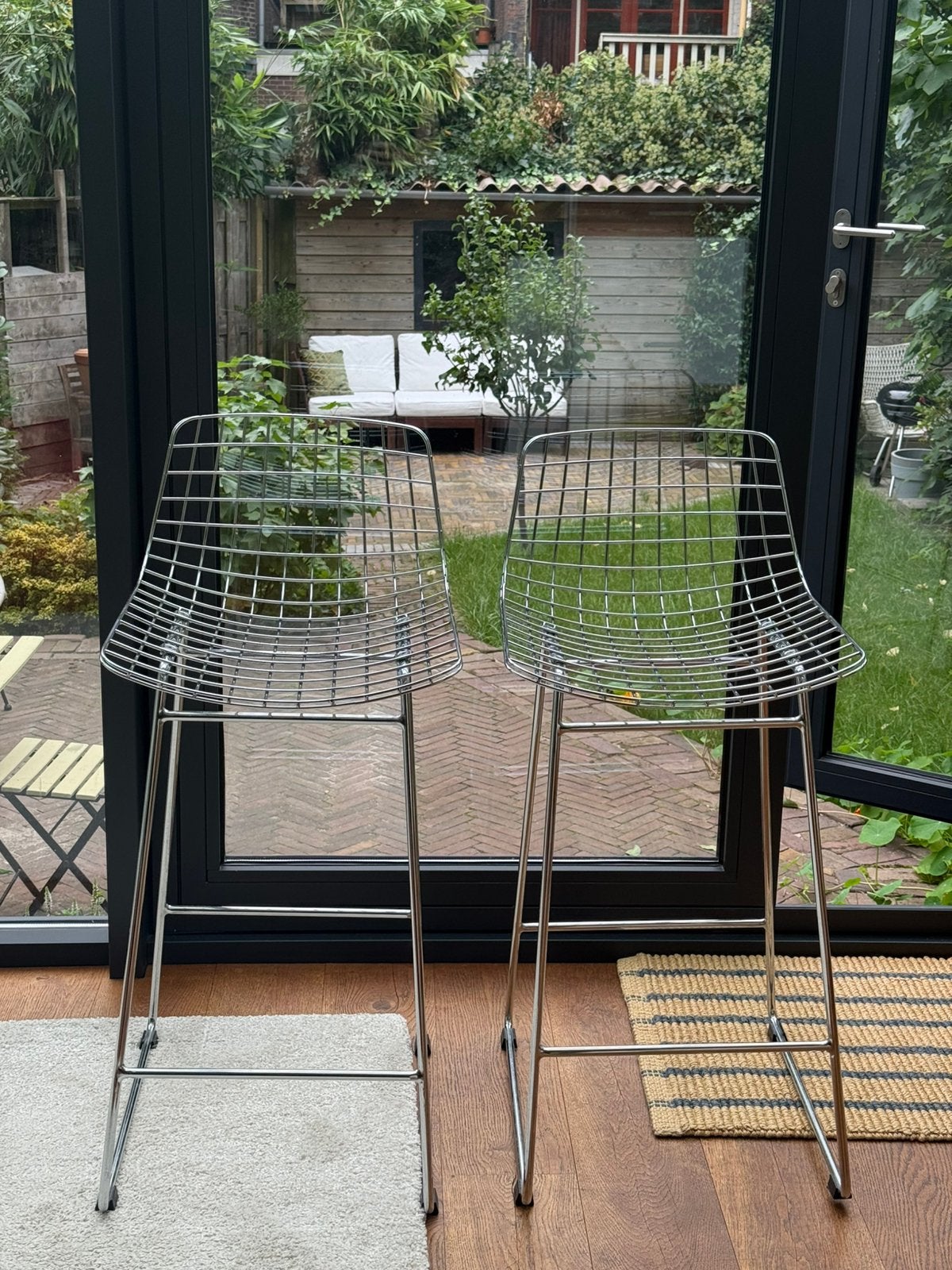 HK Living Wire barkrukken, Ophalen, Met voetsteun, 60 tot 90 cm, Zo goed als nieuw