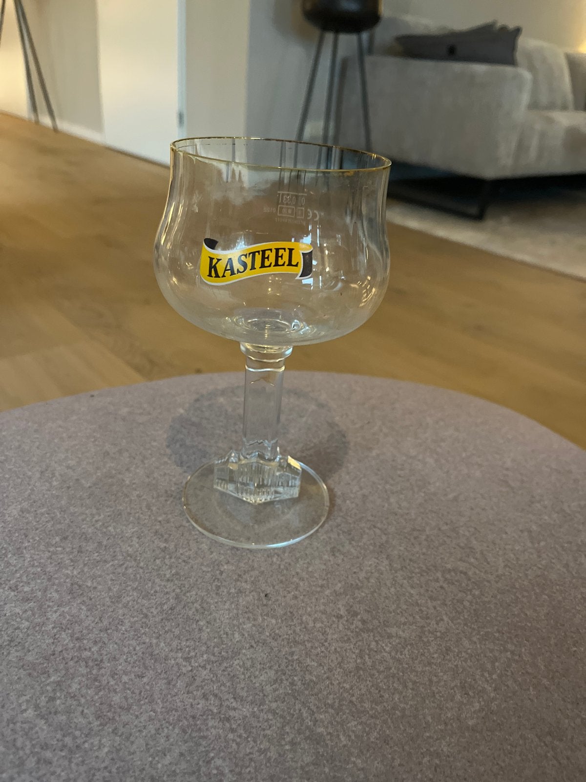 Origineel Kasteel Bierglas 33cl - Van Honsebrouck, Verzamelen, Ophalen of Verzenden, Gebruikt, Glas of Glazen, Overige merken