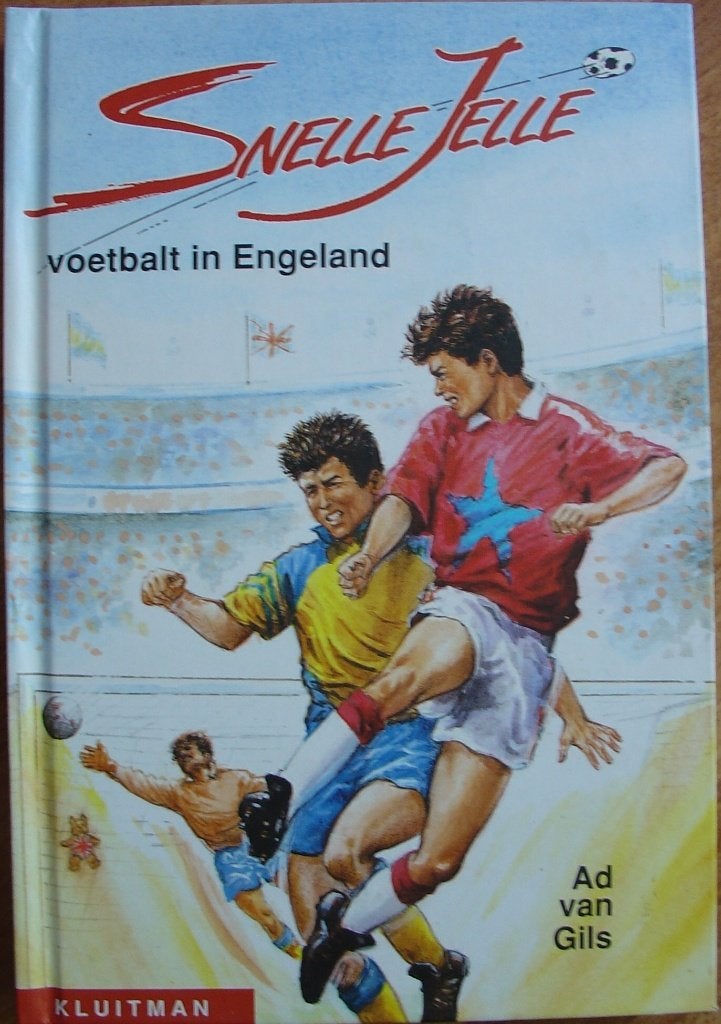 Snelle Jelle voetbalt in Engeland boek, Ophalen of Verzenden, Zo goed als nieuw, Ad van Gils, Fictie