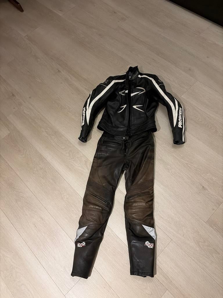 Lederen Motorpak Probiker – Jas maat 40 / Broek maat 36, Ophalen of Verzenden, Tweedehands, Heren, Combipak