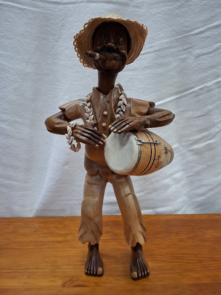 Origineel Houten Cubaans Beeld (55 cm), Ophalen of Verzenden, Zo goed als nieuw, Overige typen