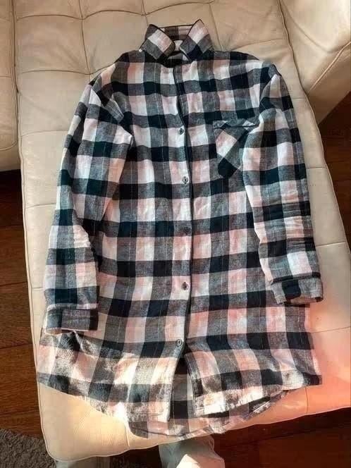 Geruit nachthemd roze maat S, Kleding | Dames, Pyjama's, Ophalen of Verzenden, Zo goed als nieuw, Maat 38/40 (M)