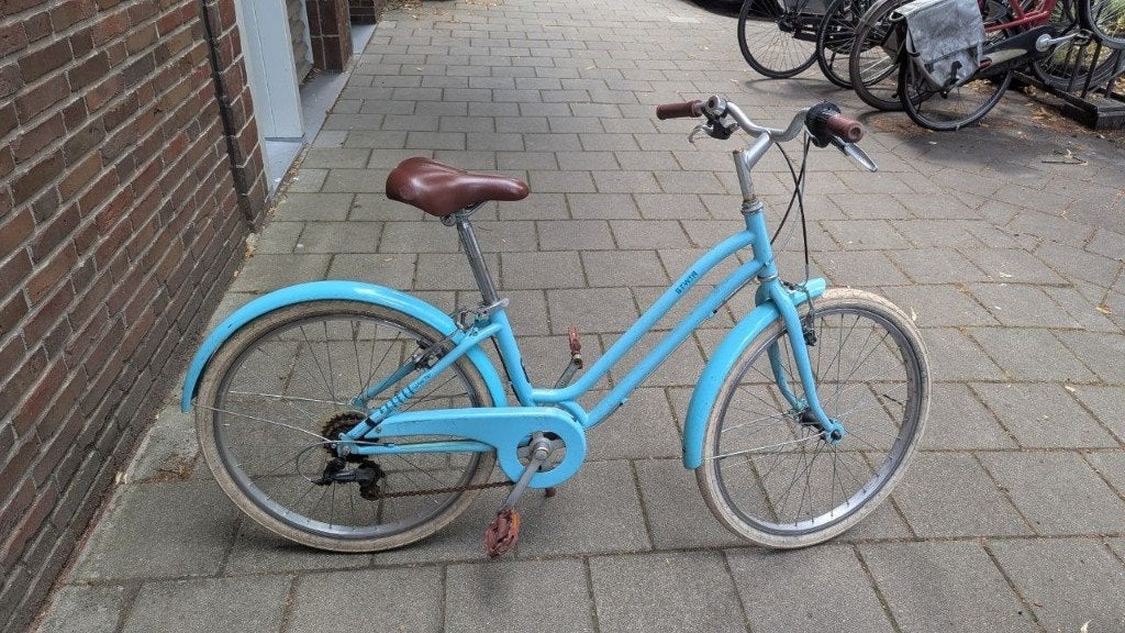 Btwin Stadsfiets kind 24 inch, Ophalen, Gebruikt, 20 inch of meer, BTWIN