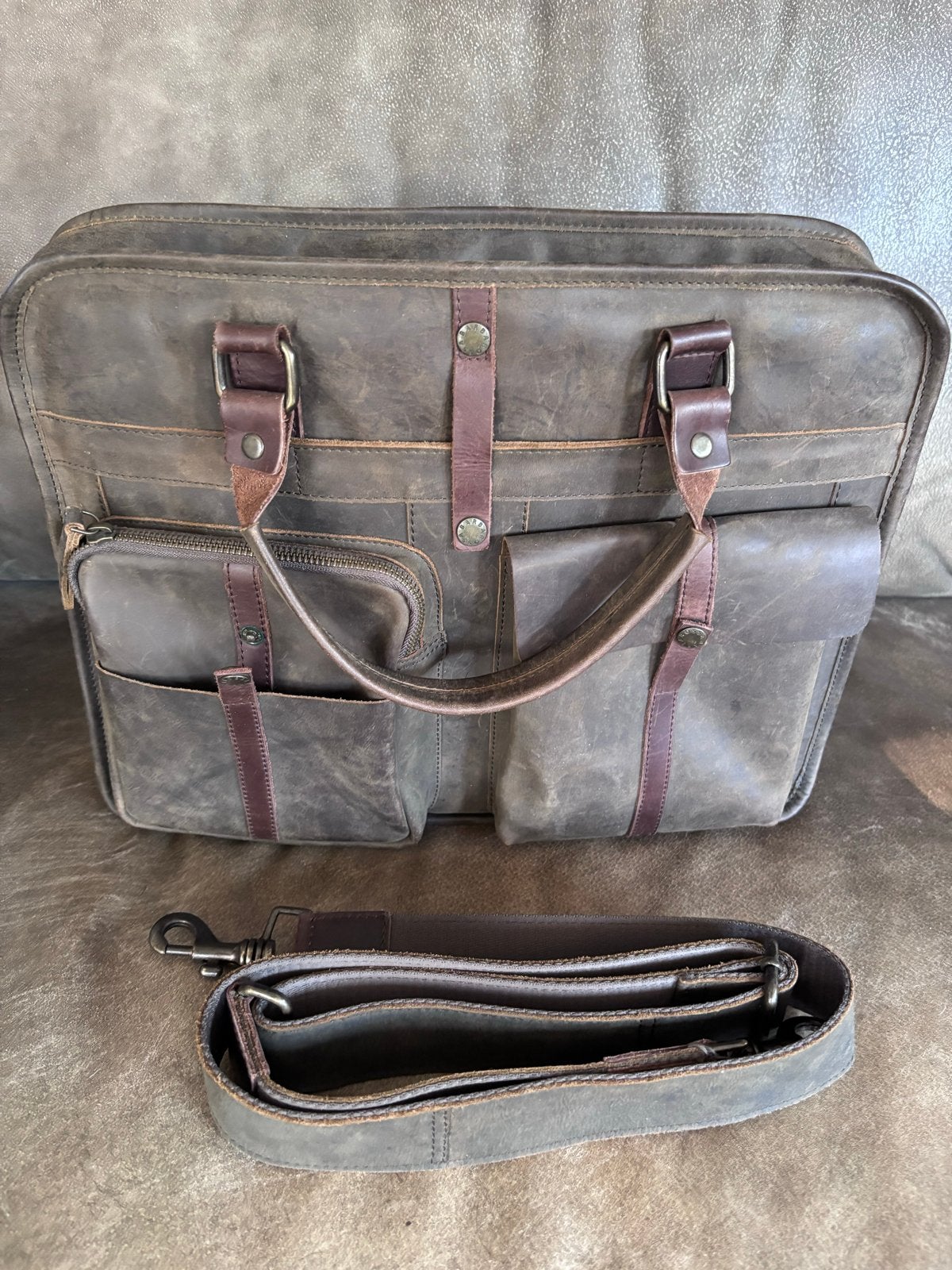 Barbarossa Laptoptas Aktetas Ruvido Leer 15.4 inch, Ophalen, 15 inch, Nieuw, Overige typen