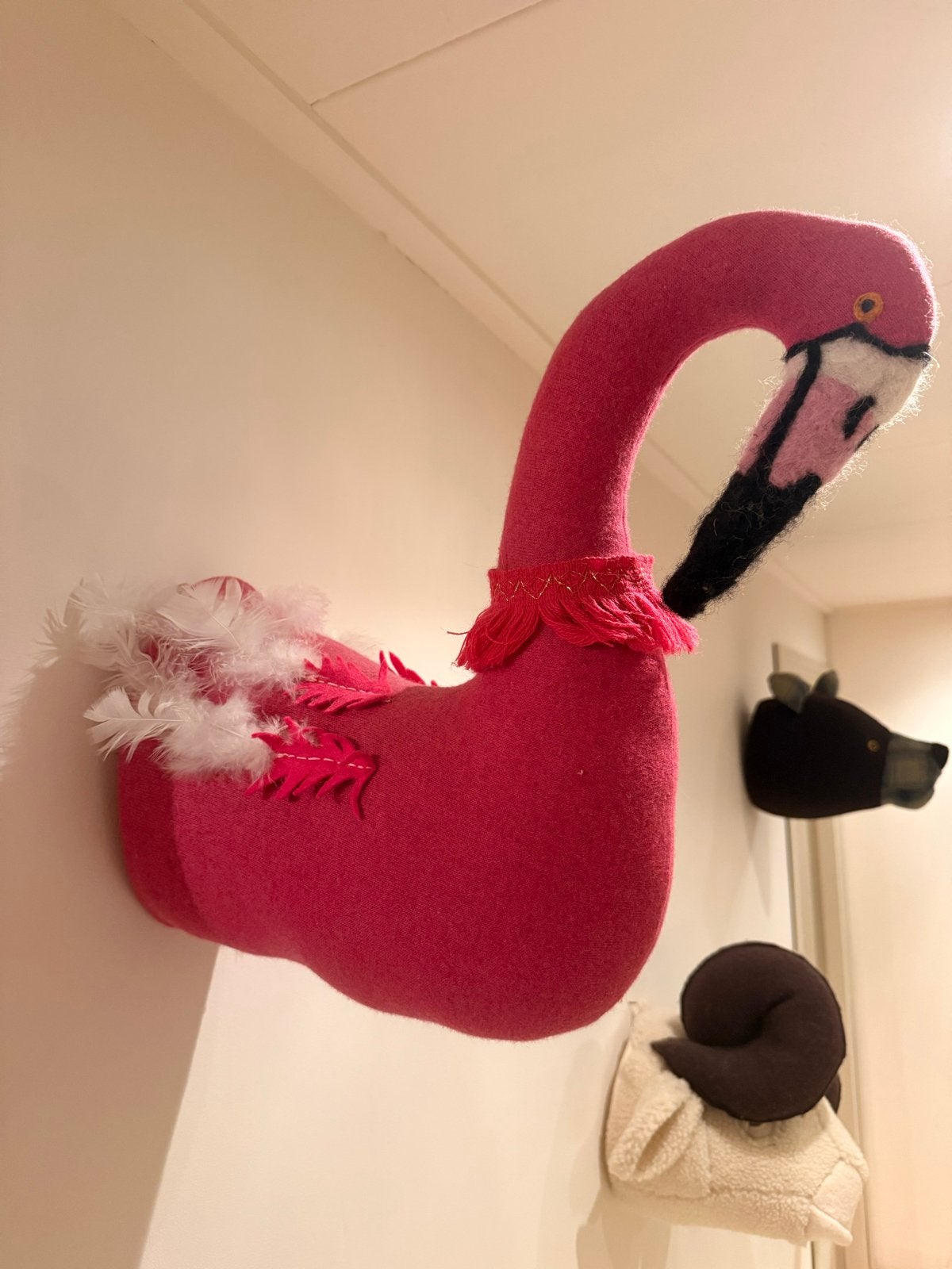 Decoratieve pluche dierenkoppen voor aan de muur, Ophalen, Gebruikt, Meerkleurig, Overige stijlen