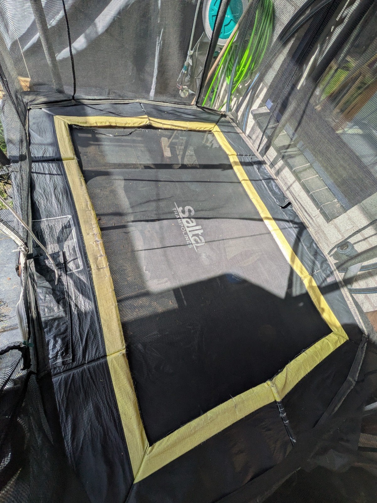 Salta Trampoline met net en afdekhoes, Ophalen, Gebruikt