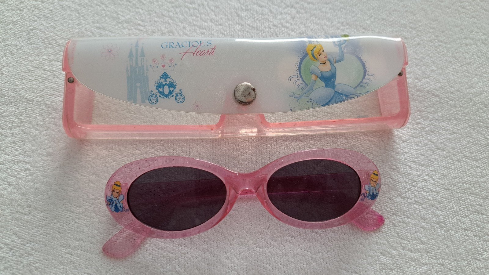 Disney Prinsessen zonnebril met houder, Disney, Zonnebril, Ophalen of Verzenden, Zo goed als nieuw