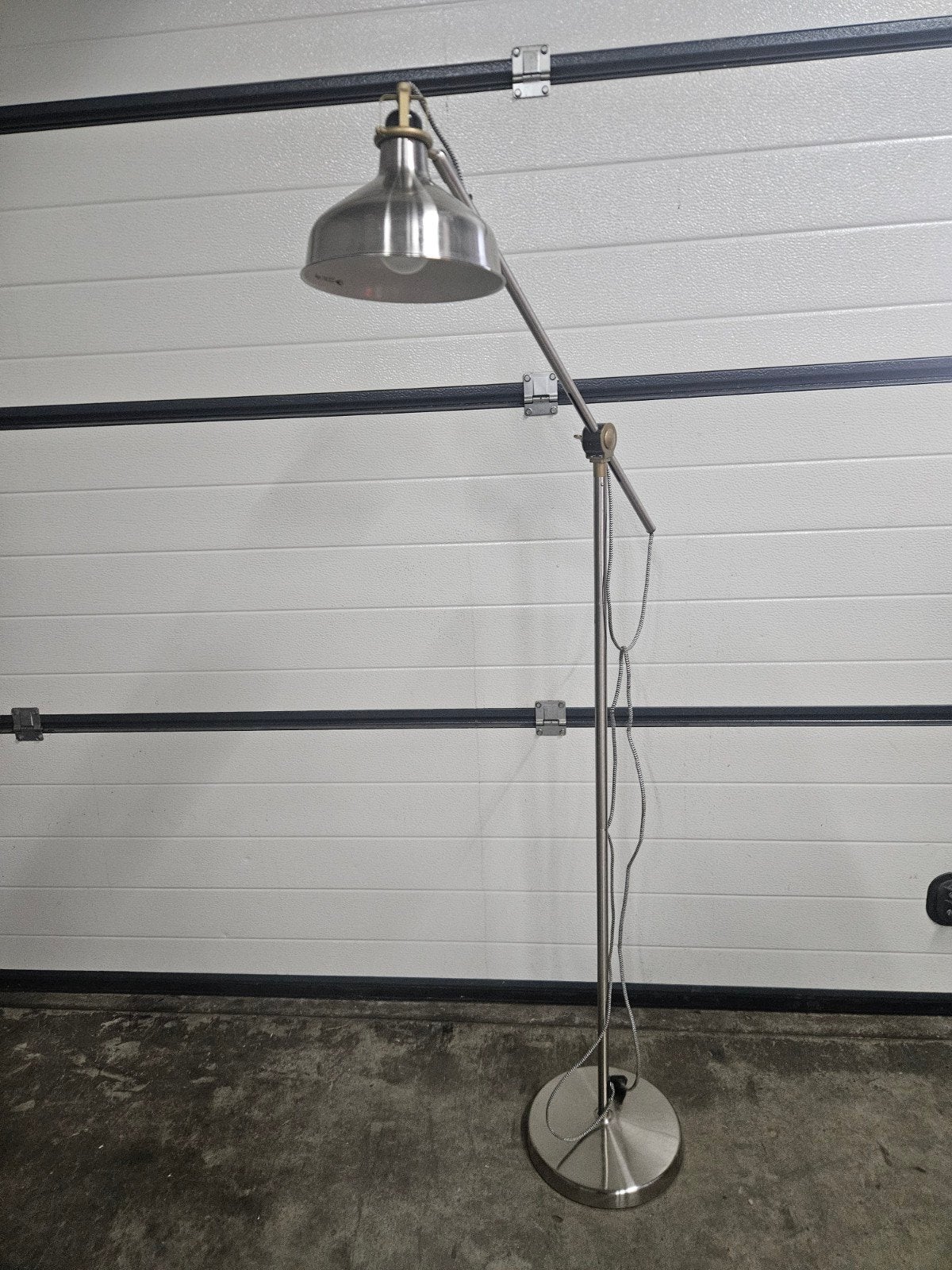 IKEA RANARP Vloerlamp - Geborsteld Metaal, Verstelbaar, Ophalen, Gebruikt, Industrieel, Modern, Metaal
