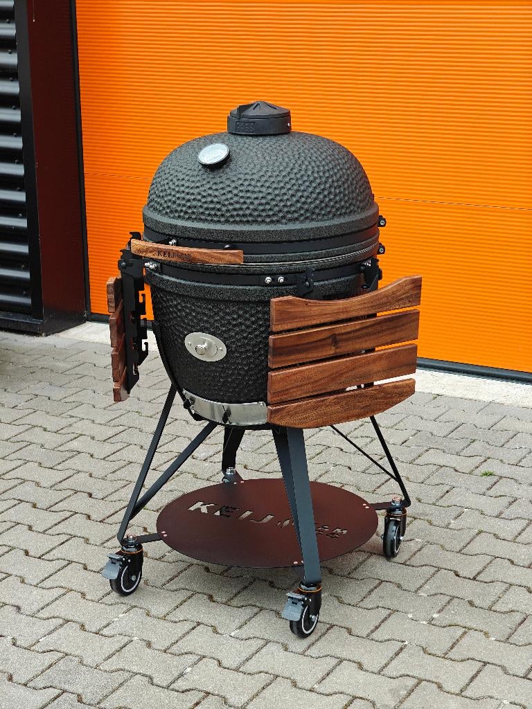 Keij Kamado Legend XL 23 Inch - Zwart - Walnoot, Met accessoires, Nieuw, De poel 4 - 0004, Ophalen of Verzenden