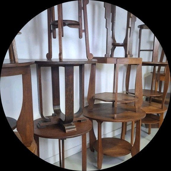 Art deco bijzettafel Amsterdamse school arts and craft tafel, Ophalen of Verzenden