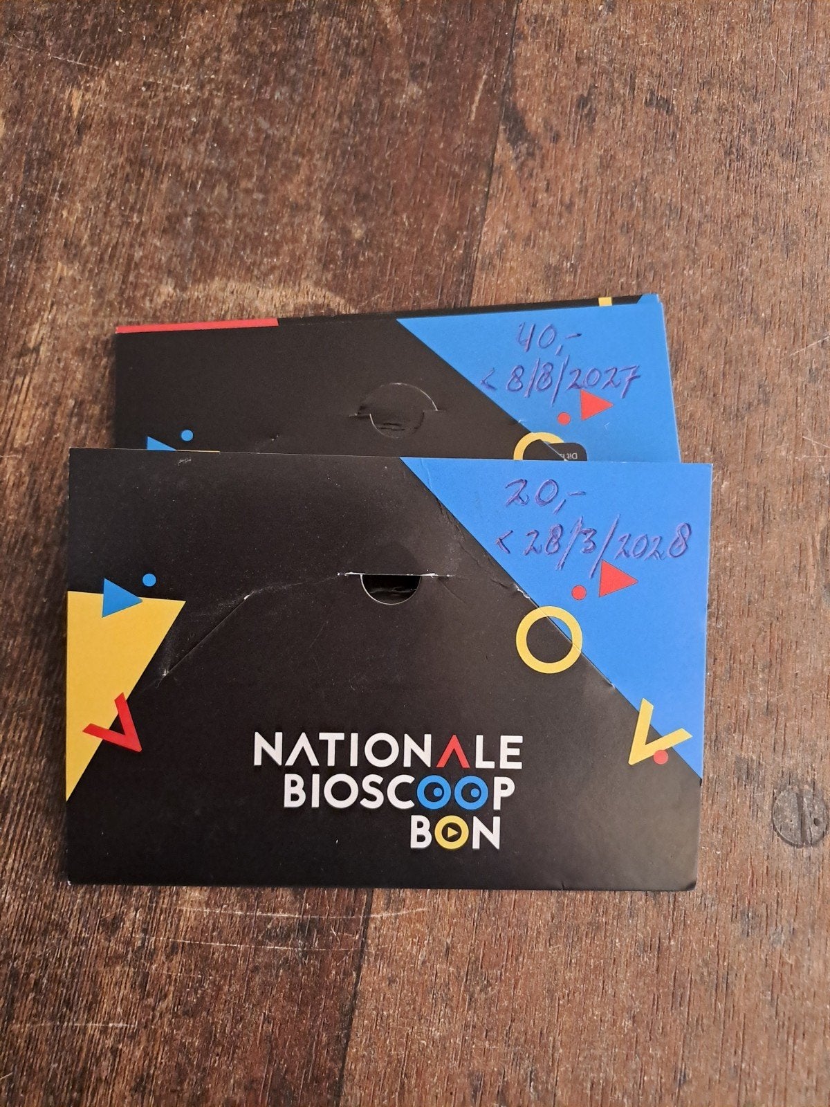 Nationale bioscoop bon, Twee personen, Cadeaubon, Overige typen