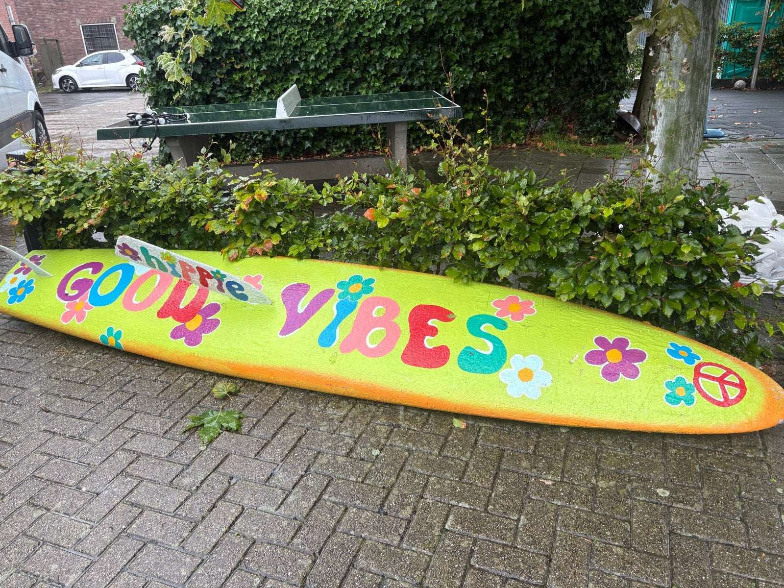 Surfplank Flowerpower Decoratie Hippiefeest - Gratis Afhalen